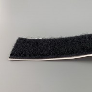 Klittenband lus op rol 20 mm breed 25 meter lang zwart